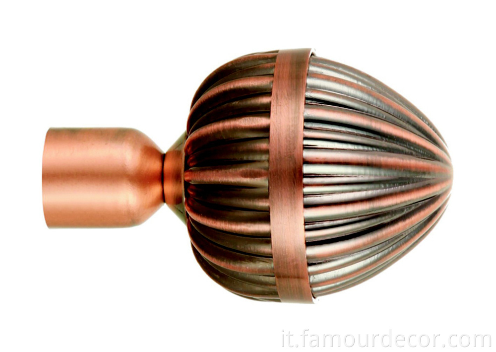 Aluminum alloy curtain rods and end caps